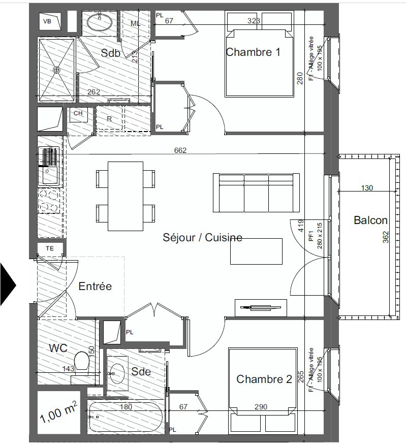 3 rooms (2 bedrooms) - Residence BLANC MONT-BLANC - ref BMBALPAGA - 16